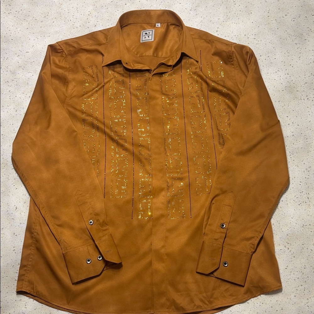 Tan Studded Design Top